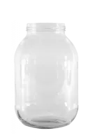 банка из белого стекла твист, d82, 2000мл