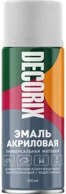 Эмаль DECORIX 520мл аэрозольная универсальная  (белый матовый //120101-24)