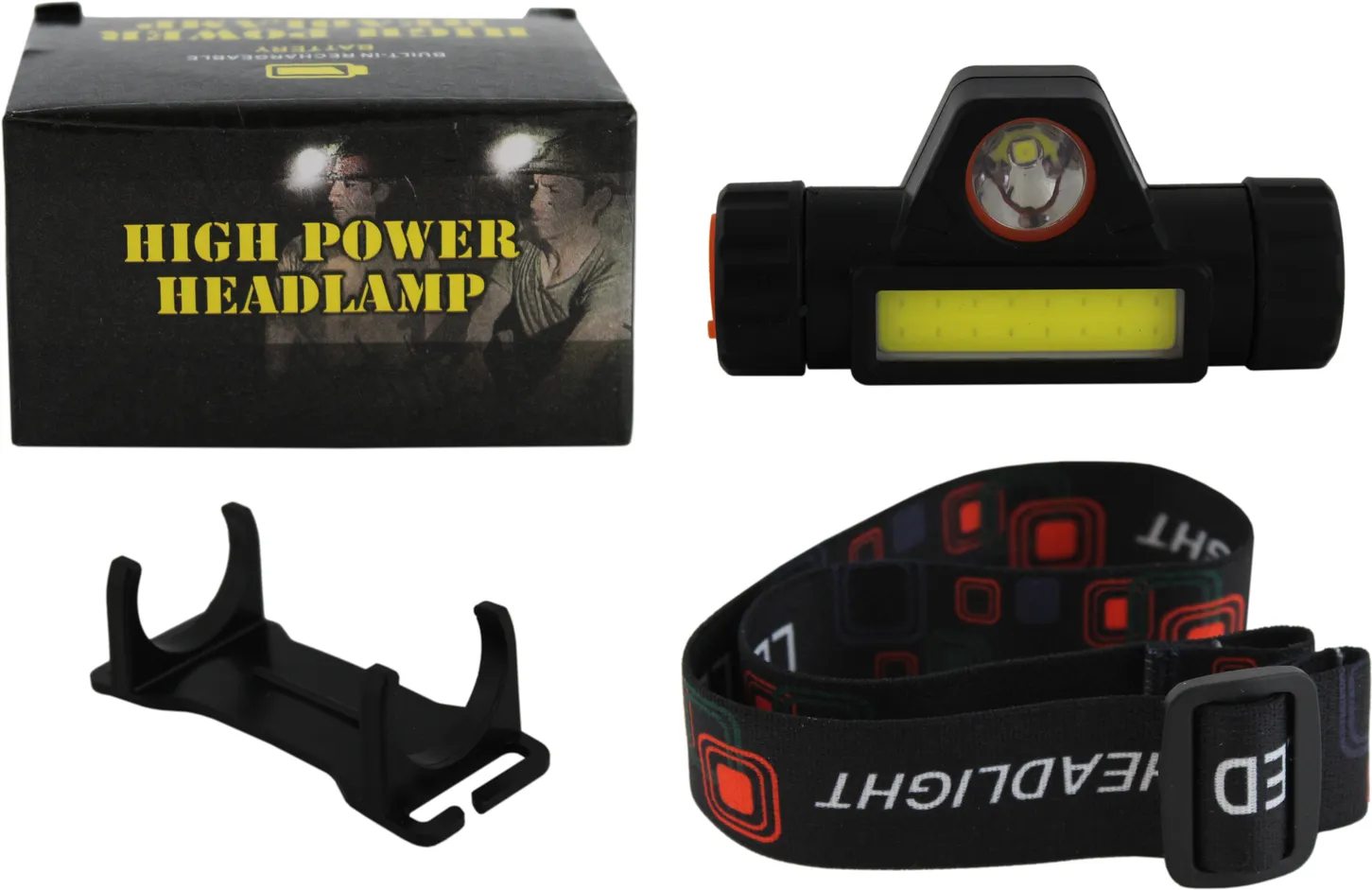 Фонарь светодиодный 8х4см 4 режима налобный