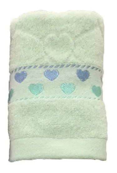 Полотенце махровое Сердечки, размер 70х140см NataM вес 351 г, плотность 360 г/м2
