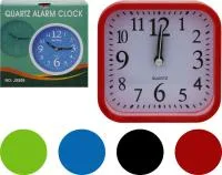 Часы-будильник, размер: 9.5х9.5х4.0см, на батарейках