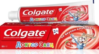 Зубная паста COLGATE 50мл детская Доктор Заяц  (Клубника)
