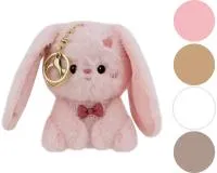 Игрушка мягкая Брелок Кролик в галстуке-бабочке, 13см