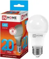 Лампа светодиодная ASD/inHOME А60 Е27 20W 1900lm 4000K 4K 112х60 без пульсации