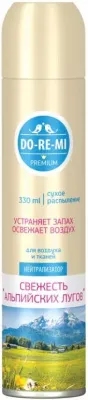 Освежитель воздуха ДО-РЕ-МИ Премиум 330мл нейтрализатор запаха (Свежесть альпийских лугов // 5-02.03.123.16)