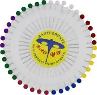 Булавки портновские, набор 40шт, цветные