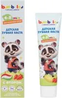 Зубная паста BAMBOLINA Клубника/Банан 50мл детская 4-8 лет