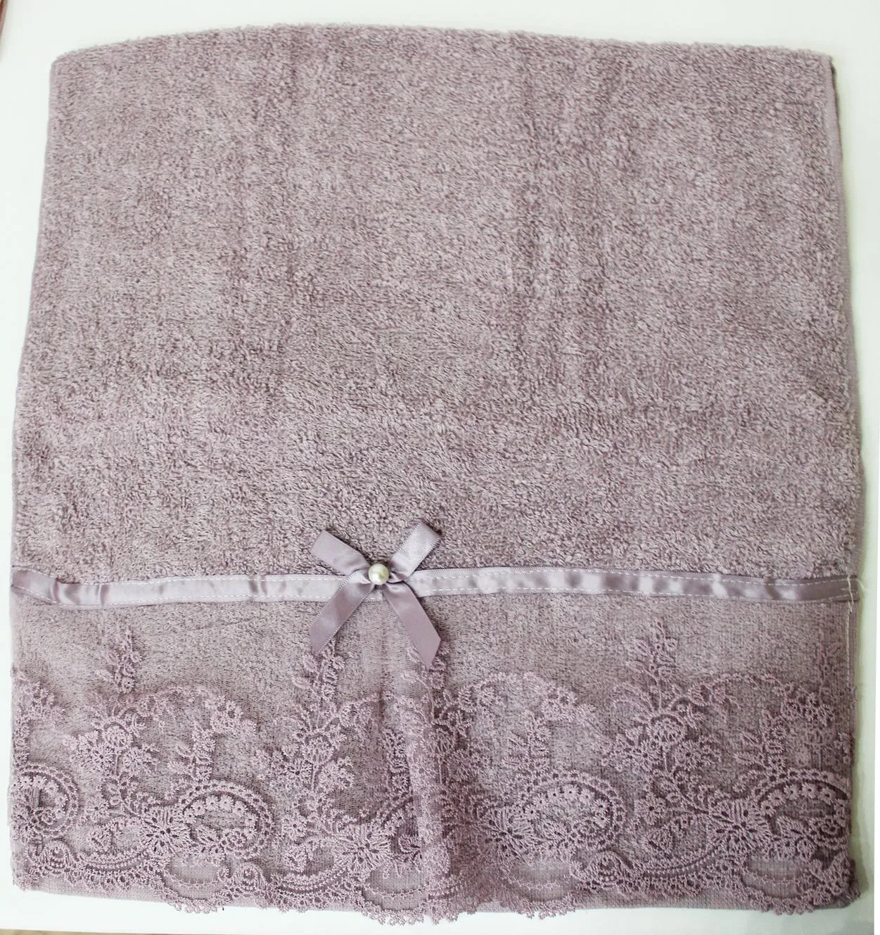 Полотенце махровое 40х90см плотность 430гр/м цвет пудровый