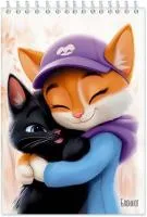 Блокнот 48л А5 АППЛИКА клетка Обнимашки 