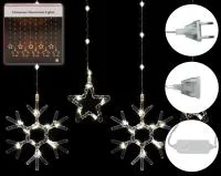 Гирлянда светодиодная Там Там Звезды и снежинки 10 фигур 3.0м х 50-80см 120 ламп Цвет: теплый белый