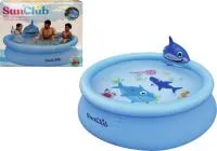 Бассейн надувной Акула 3D d190х47см 770л, с распылителем, для взрослых