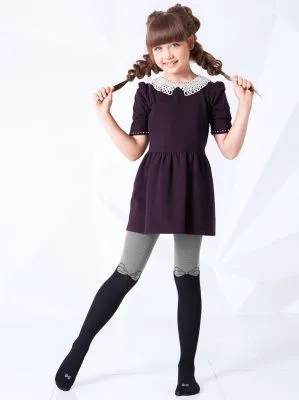 "Giulia" колготки D030 Junior (р.122-128 light grey)
