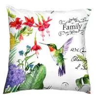 Подушка райский сад из хлопка 40х40см с полиэфирным волокном