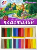Пластилин 24цв 360г ЛУЧ Фантазия восковой