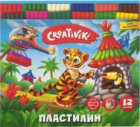 Пластилин 12цв 180г Сreativiki 