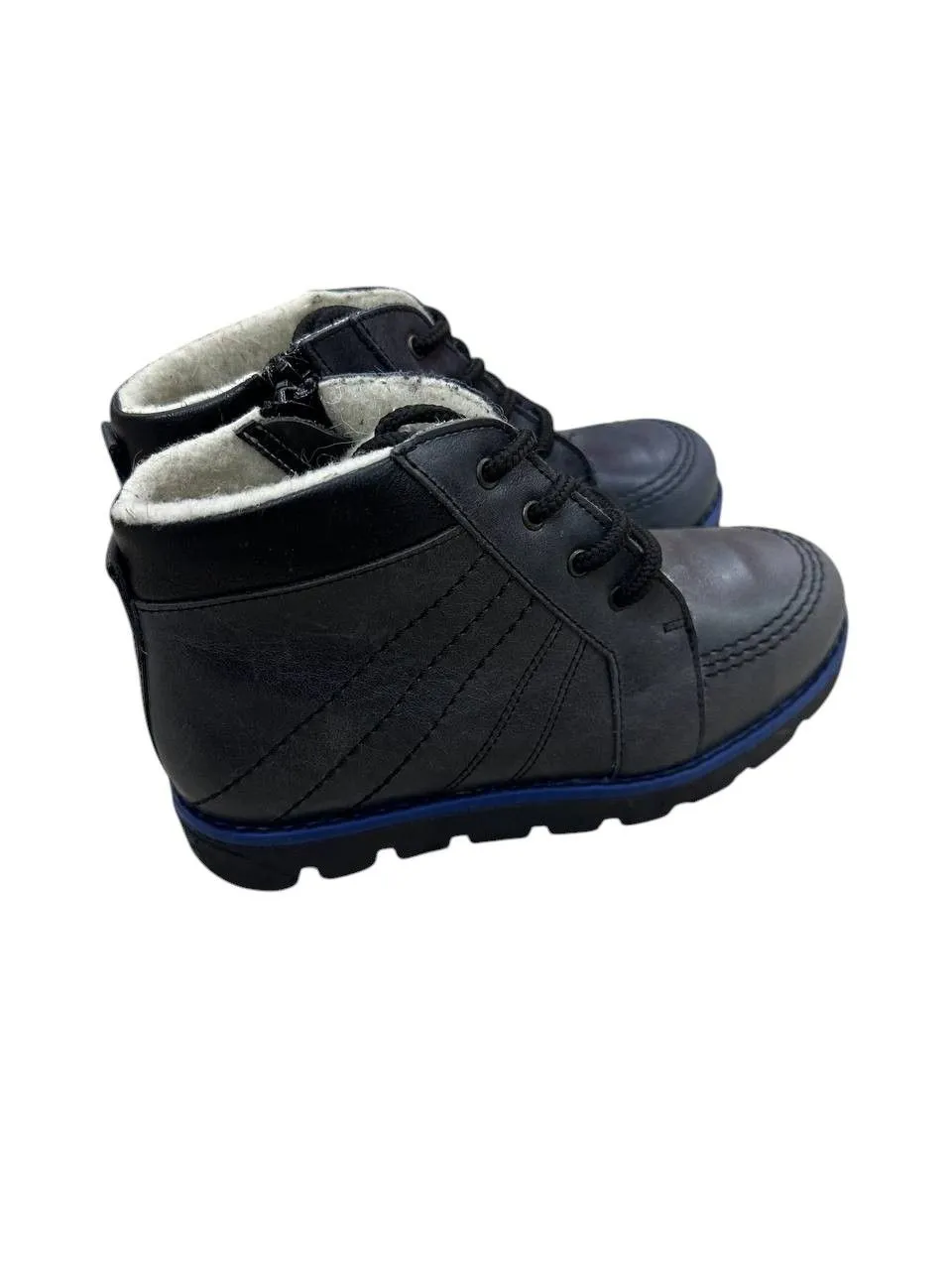 Ботинки для мальчиков демисезонные, кожа Нью-Йорк цвет: синий