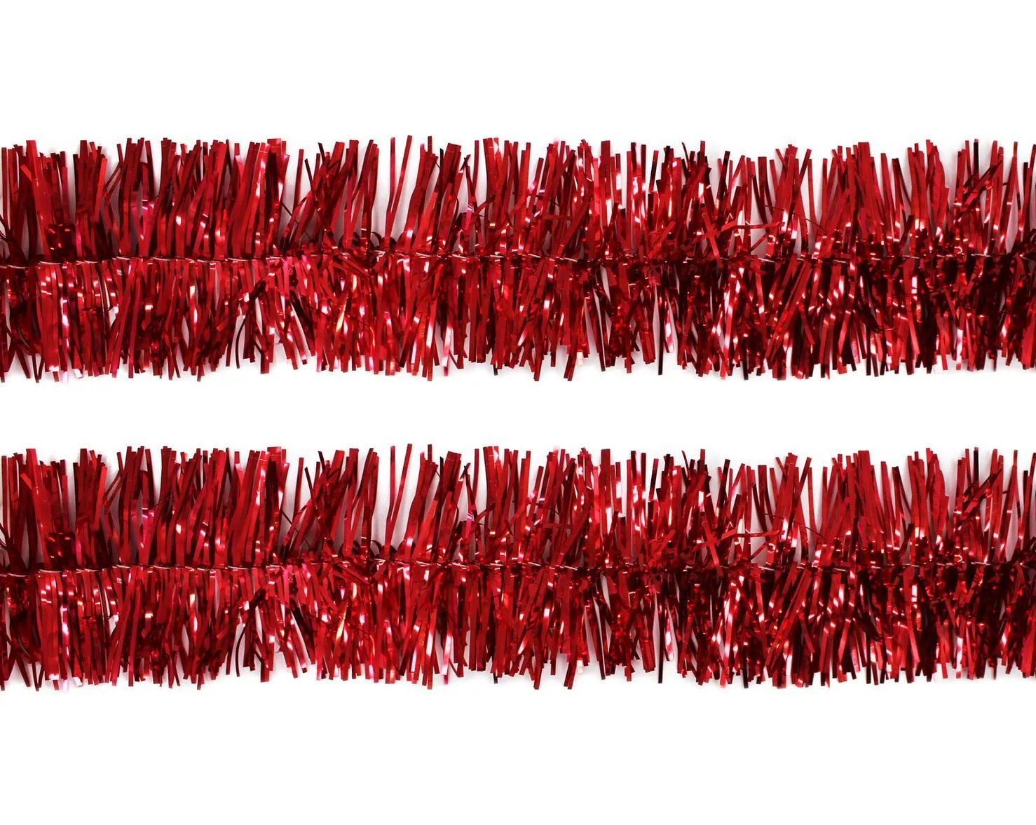 Мишура d9х180см Классика с длинным ворсом  (Цвет: красный)