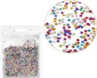 Конфетти Звёздочки галограмма 15г 3мм Цвет: мультицвет