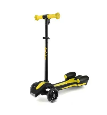 Самокат MOBY KIDS JUNIOR ROCKET колеса 120мм (фара+звук+дым) (желтый // 641156)