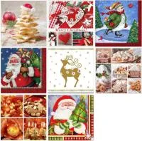 Салфетки бумажные NataM 20шт 22х22см 3-х слойные 