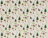 Бумага упаковочная Новогодний микс 70х100см, плотность 80гр Цвет: бежевый