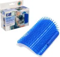Щетка Счастливый хвост! 8х4,5см для вычесывания шерсти и мытья Цвет: синий