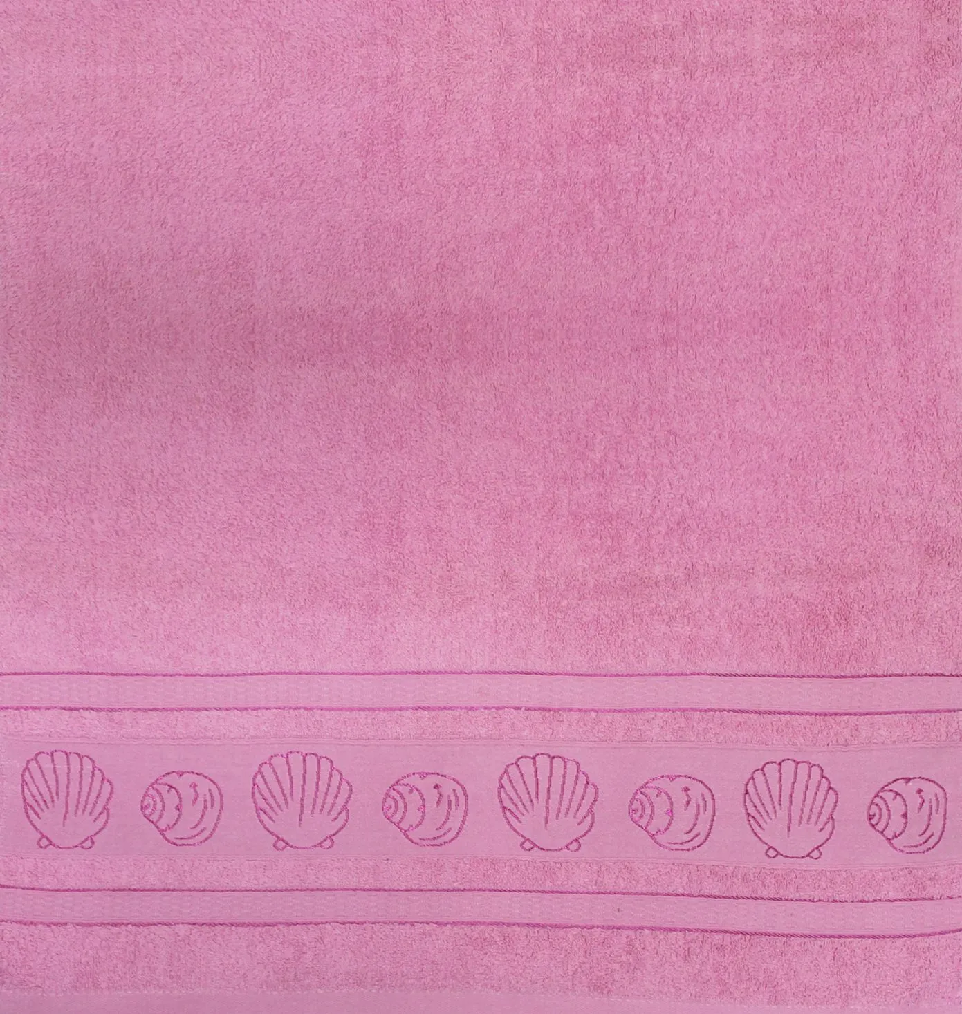 Полотенце махр Ракушки 66х133см NataM вес 410гр плотность 467гр/м2 90% хлопок 10% полиэстер