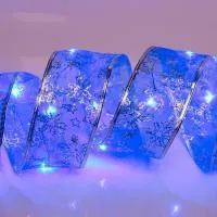 Гирлянда для дома Морозные снежинки 2м 6см 20ламп LED Синий