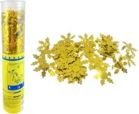 Пневмохлопушка Снежинки 30см конфетти (золото)