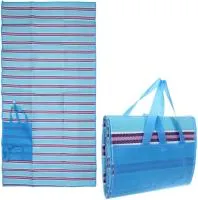 Коврик складной Отпуск 180х90см для пляжа и пикника Цвет: голубой