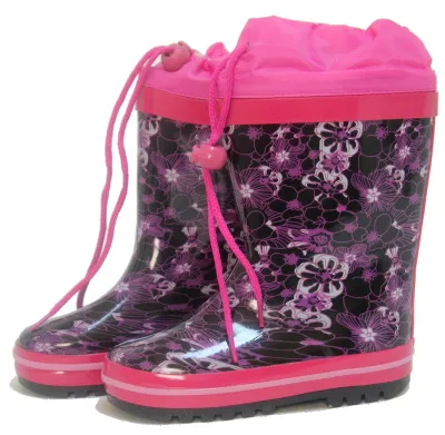 Сапоги для девочек резиновые (р.27 фиолет.)