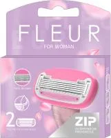 Кассеты сменные ZIP FLEUR 2шт 5 лезвия женские