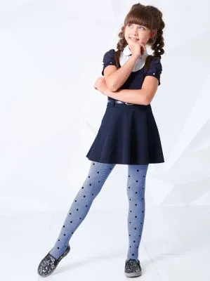 "Giulia" колготки Teen Girls Melange (р.140-146 navy)