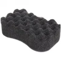 Губка Для Мужчин 180х100х50мм для тела двухсторонняя Цвет: черный