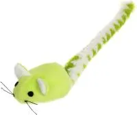 Игрушка для кошек ЦЕПКИЕ ЛАПКИ Мышка шуршащий хвостик Цвет:зеленый