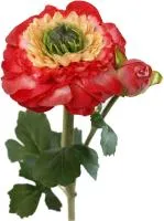 Красный декоративный мак из ткани с махровым стеблем 50см