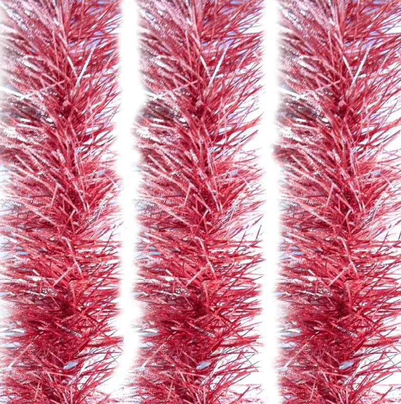 Мишура со средним ворсом d7.5х200см (красн)