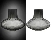 ваза для цветов, 18х15см, темное стекло