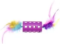 Игрушка для кошек МУРОЧКИН валик с бубенчиком Цвет: фиолетовый