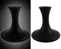 ваза для цветов, 12х15,5см, черная