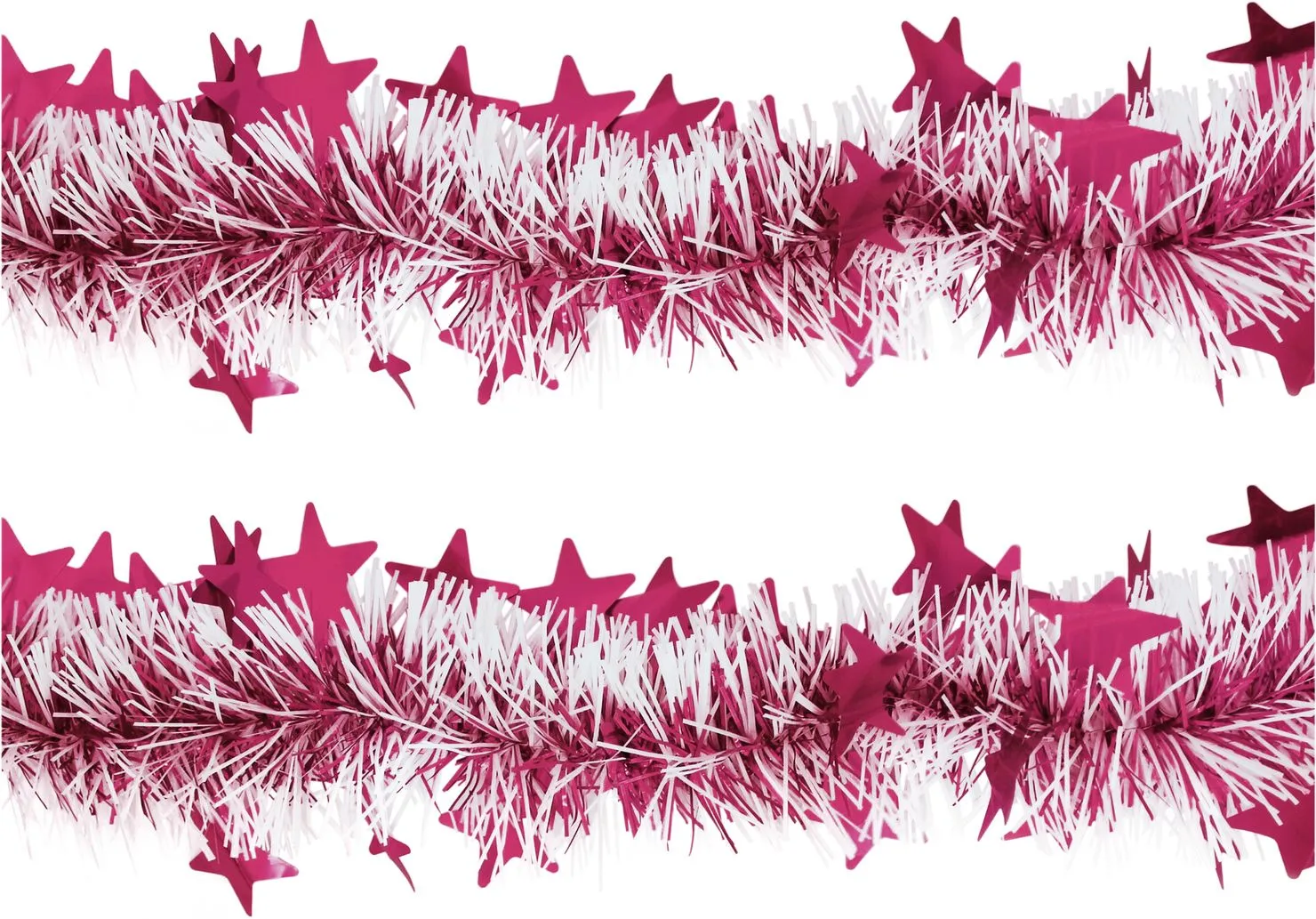 Мишура d7х180см Звездопад (Цвет: красный)