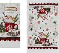 полотенце кухонное 38х63см хлопок коллекция рождественские угощения