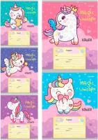 Тетрадь 12л клетка ИДП Волшебство единорогов