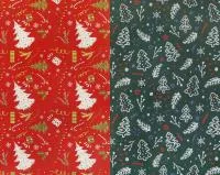 Бумага подарочная Новый год Размер: 51х74см