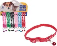 Ошейник Zoo City-Лапки с колокольчиком, микс цветов 