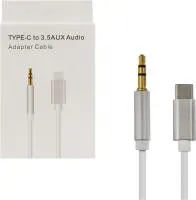 Кабель-переходник  AUX - Type-C 3,5мм jack Размер: 1м Цвет: белый