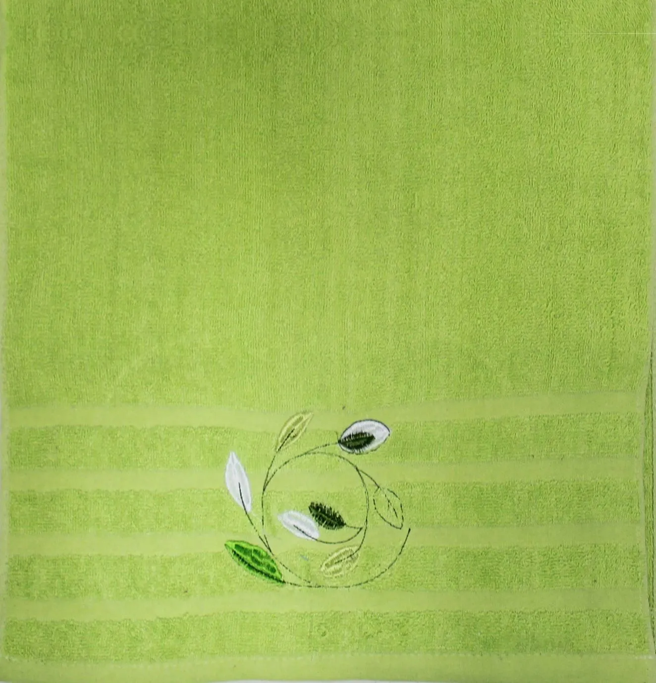 Полотенце махровое Листочки 50х100см NataM вес 195г, плотность 390г/м2, 90% хлопок+10% полиэстер