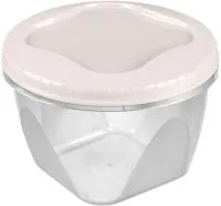 Банка Тондо 1.2л с завинчивающейся крышкой Цвет: кремовая