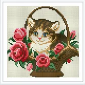 Игрушка развивающая Алмазная мозаика (BZ017 Котенок в лукошке)