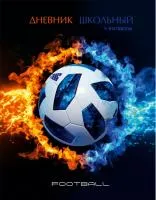 Дневник школьный ИДП Пламя и футбольный мяч мягкий универсальный